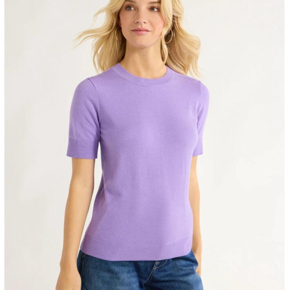 Womens Purple Mock NeckTop Small GUC